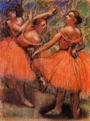 Edgar Degas - Red Ballet Skirts