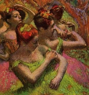 Edgar Degas - Ballerinas Adjusting Their Dresses