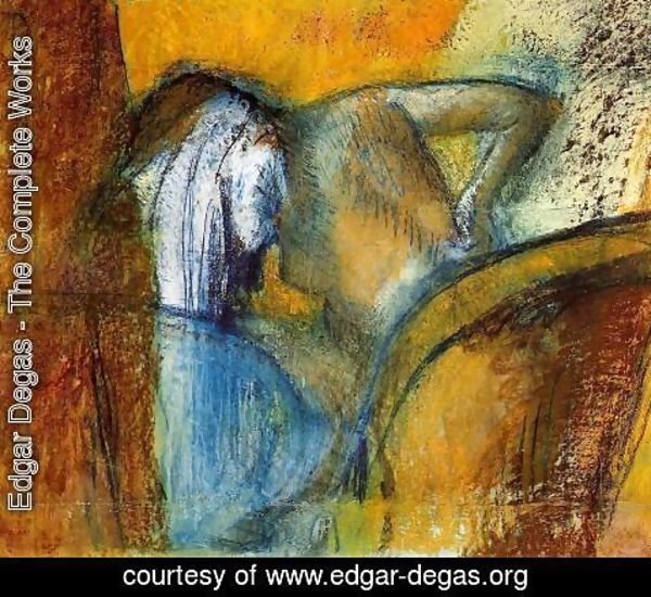Edgar Degas - Woman Seen from Behind, Drying Hair