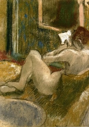 Edgar Degas - Nude from the Rear, Reading