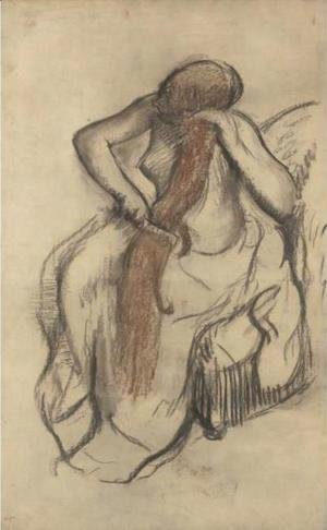 Edgar Degas - Femme se peignant