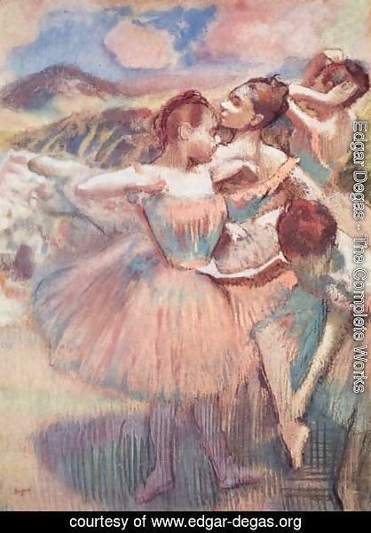 Edgar Degas - Dancers in a landscape