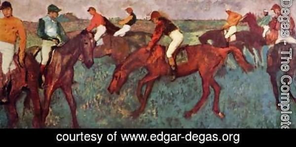 Edgar Degas - Jockeys training