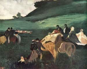 Edgar Degas - Rider in a landscape