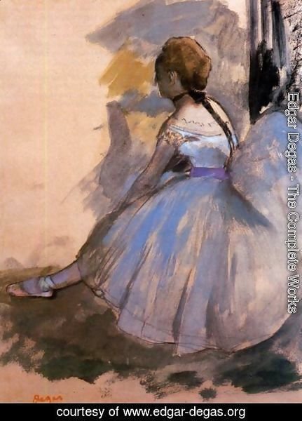 Edgar Degas - Dancer Seated (study) 1872