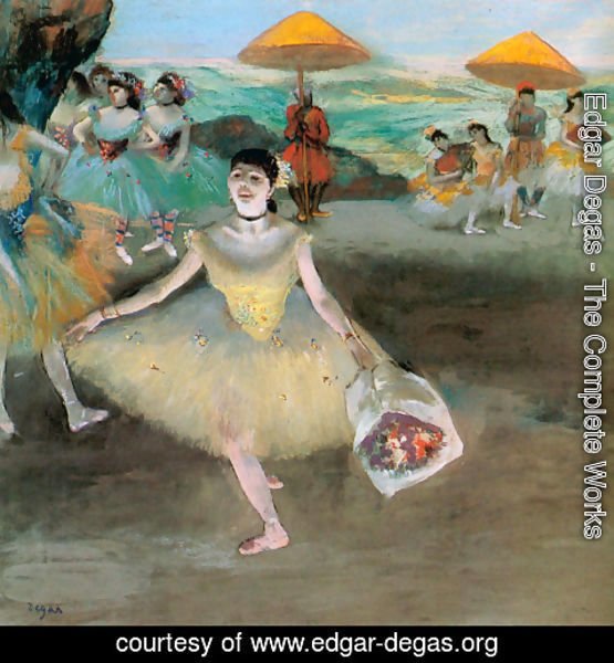 Edgar Degas - Dancer with a Bouquet Bowing 1877