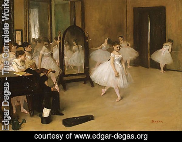Edgar Degas - The Dancing Class probably 1871