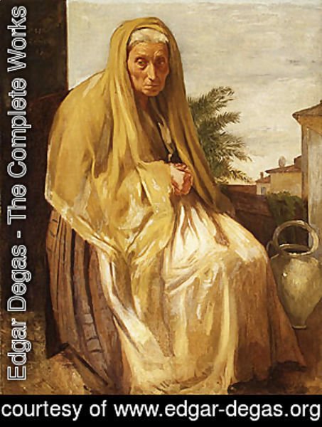Edgar Degas - The Old Italian Woman 1857