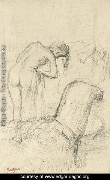 Edgar Degas - Apres le bain, femme s'essuyant