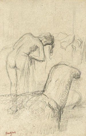 Edgar Degas - Apres le bain, femme s'essuyant