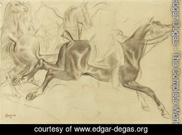 Edgar Degas - Cavaliers en habit