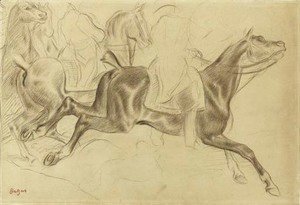 Edgar Degas - Cavaliers en habit
