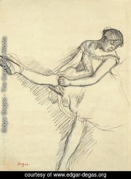 Edgar Degas - Danseuse assise, reajustant son bas