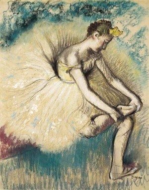 Edgar Degas - Danseuse attachant sa chaussure