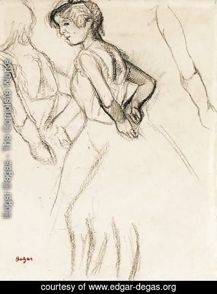 Edgar Degas - Danseuse rattachant son ceinture