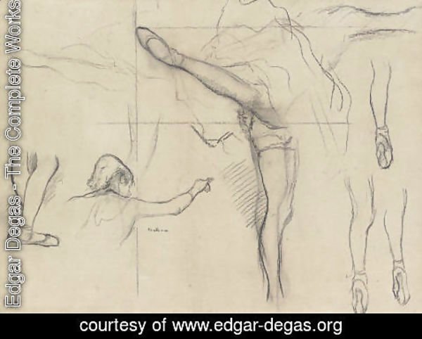 Edgar Degas - Danseuse--six croquis