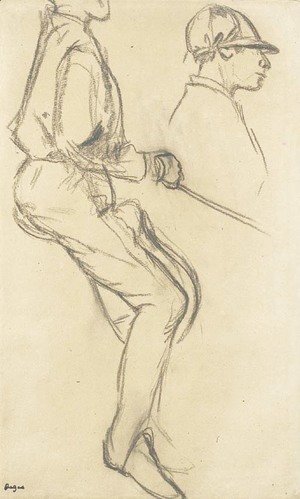 Edgar Degas - Deux etudes d'un jockey