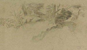 Edgar Degas - Etude d'arbres