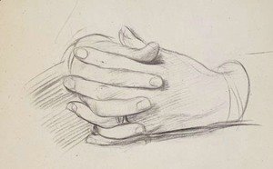 Edgar Degas - Etude de main (Etude pour Madame Gaujelin)