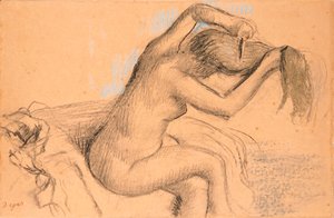 Edgar Degas - Femme nue se coiffant