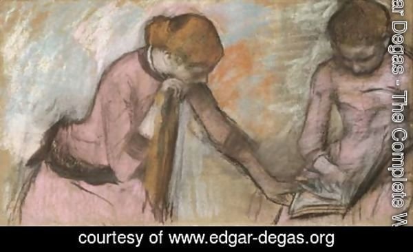 Edgar Degas - Jeunes filles regardant un album