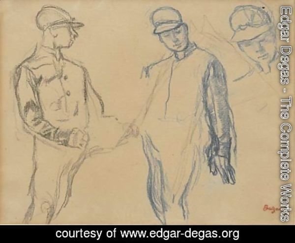 Edgar Degas - Jockeys (trois etudes)