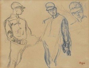 Edgar Degas - Jockeys (trois etudes)