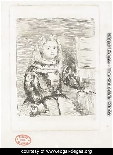 Edgar Degas - L'Infante Margarita, d'apres Velazquez