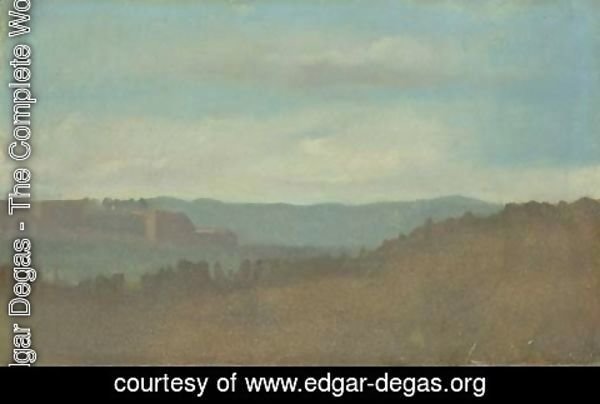 Edgar Degas - Paysage, effet du soir