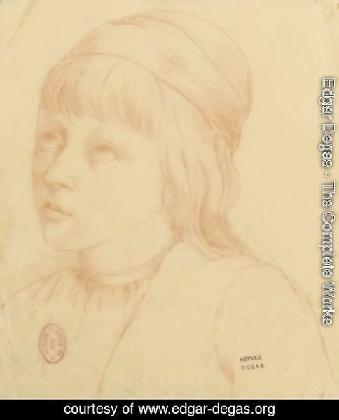 Edgar Degas - Tete d'enfant, d'apres un maatre italien du XVeme siecle