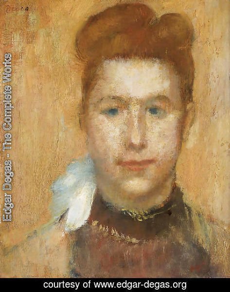 Edgar Degas - Tete de jeune femme de face