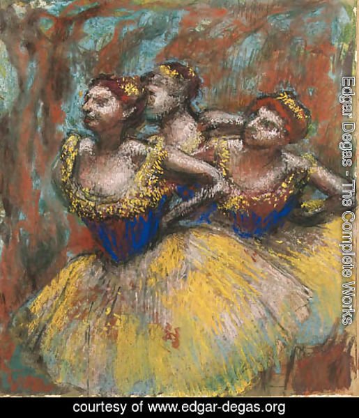 Trois Danseuses (Jupes Jaunes, Corsages Bleus)