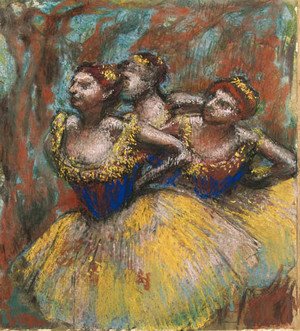 Edgar Degas - Trois Danseuses (Jupes Jaunes, Corsages Bleus)
