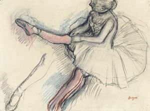 Edgar Degas - Danseuse Rajustant Son Collant