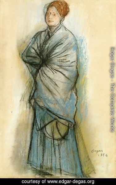 Edgar Degas - Femme En Bleu (Portrait De Mlle. Helene Rouart)