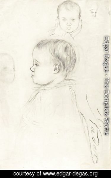 Edgar Degas - Tetes De Bebe