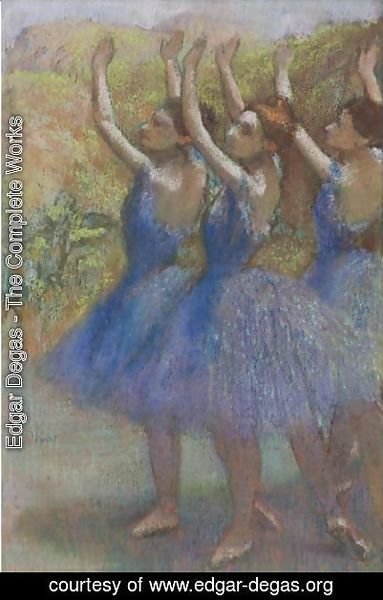 Edgar Degas - Trois Danseuses Jupes Violettes
