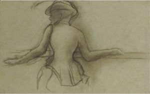 Edgar Degas - Femme Penchee Sur Une Balustrade