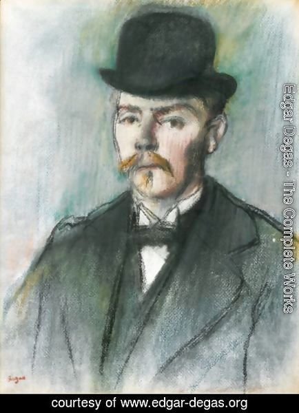 Edgar Degas - Alexis Rouart (Buste D'Homme En Chapeau Melon)