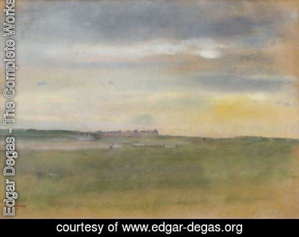 Edgar Degas - Paysage, Soleil Couchant