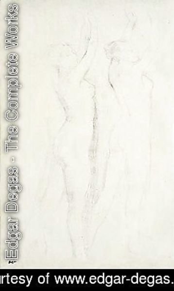 Edgar Degas - Deux Femmes Nues, Les Bras Leves