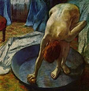 Edgar Degas - Woman in the bathtub