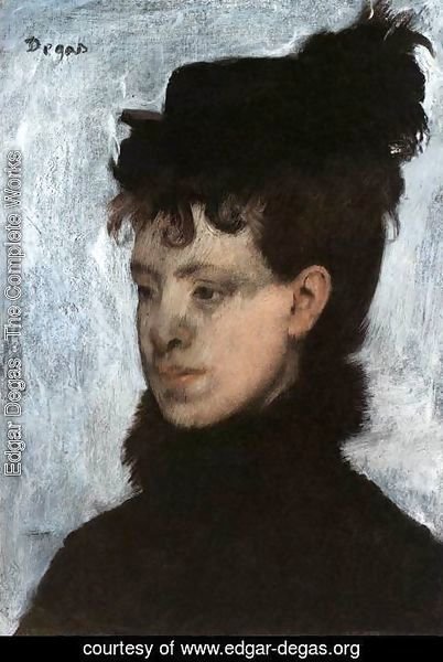 Edgar Degas - Girl with a Hat