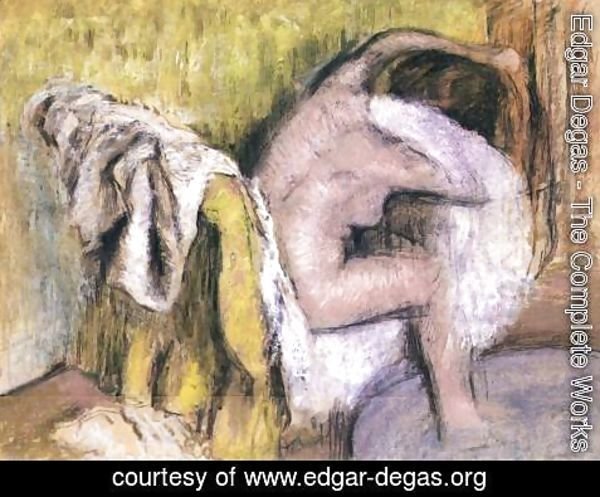 Edgar Degas - Woman Seated, Drying Herself