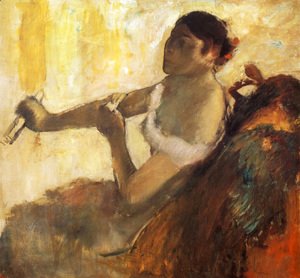 Edgar Degas - Seated Woman pulling her glove