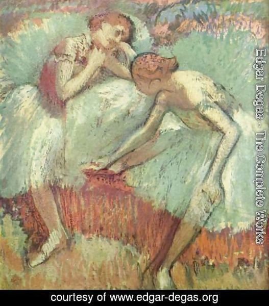 Edgar Degas - Two Dancers at Rest (Dancers in Blue)