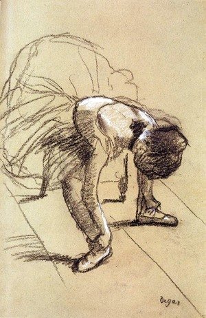 Edgar Degas - Seated Dancer Adjusting Her Shoes