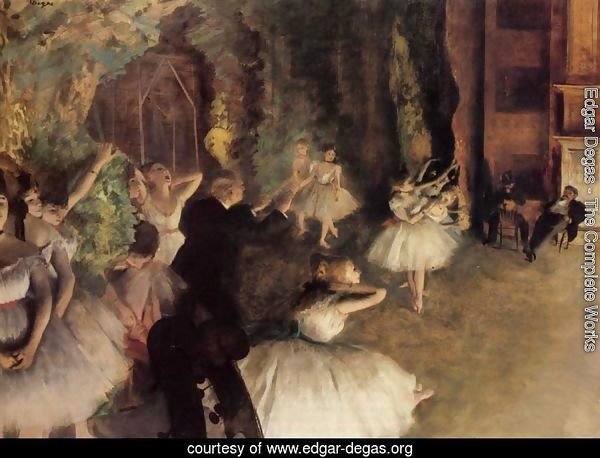 The Rehearsal Of The Ballet Onstage