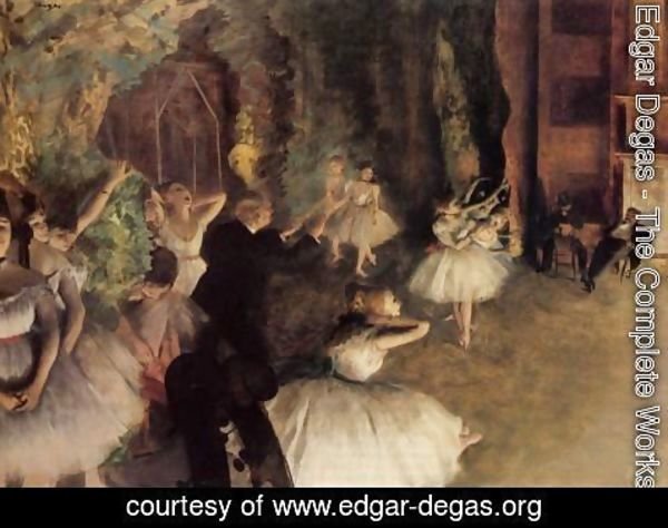 Edgar Degas - The Rehearsal Of The Ballet Onstage