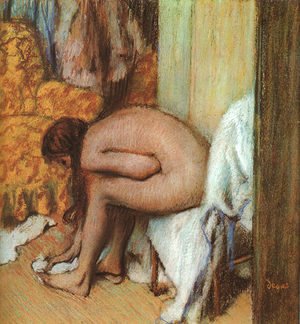 Edgar Degas - After the Bath- Woman Drying her feet 1886